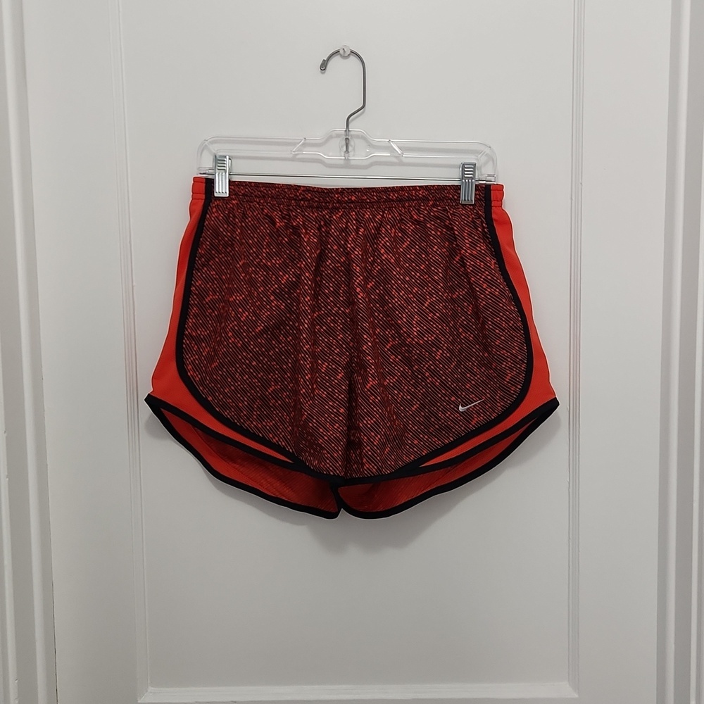 Nike Dri-Fit Orange/Black Women's Athletic Running Shorts Size Large